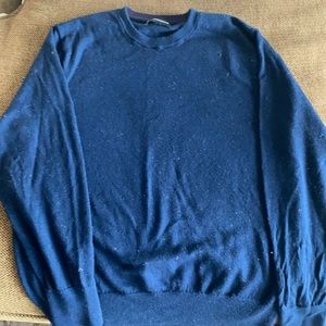 Large Men’s Bonobos Merino Crew Neck Sweater. Color: Navy.